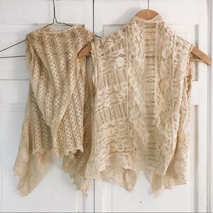 vintage boho lace shawls (set of 2!)